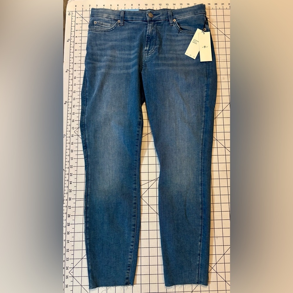 NWT‎ 7 For All Mankind B(air) Denim Women’s Size 31 Super Skinny Jeans